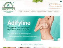 Tablet Screenshot of dermovida.com.br